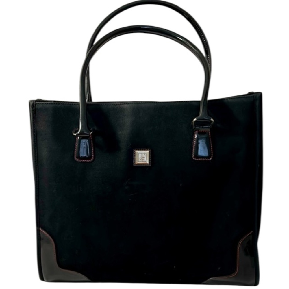 Diane Von Furstenberg Black Leather Tote/weekender bag